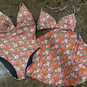 Liberty® Meadow Song fabric - one piece, bikini top & sarong